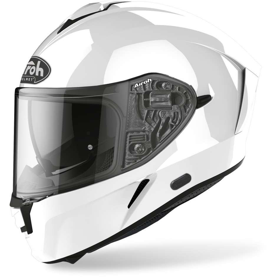 Casco Integrale Moto Doppia Visiera Airoh SPARK Color Bianco Lucido