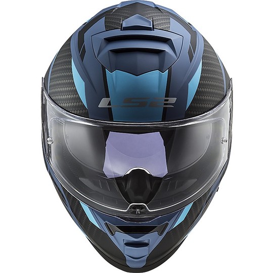 Casco Integrale Moto Doppia Visiera Ls2 FF800 STORM Racer Blu Opaco