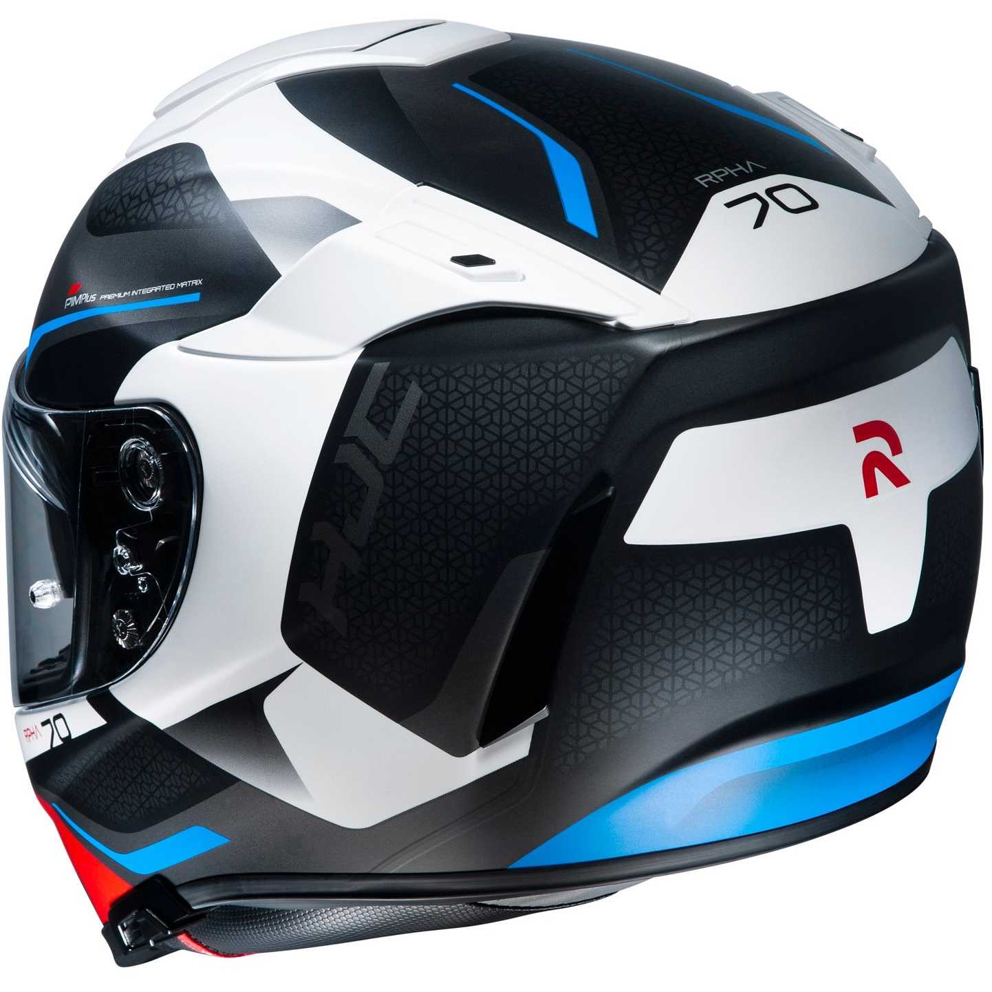 Casco Integrale Moto In Fibra HJC RPHA 70 KOSIS MC21SF Nero Bianco Rosso  Blu Opaco Vendita Online - Outletmoto.eu