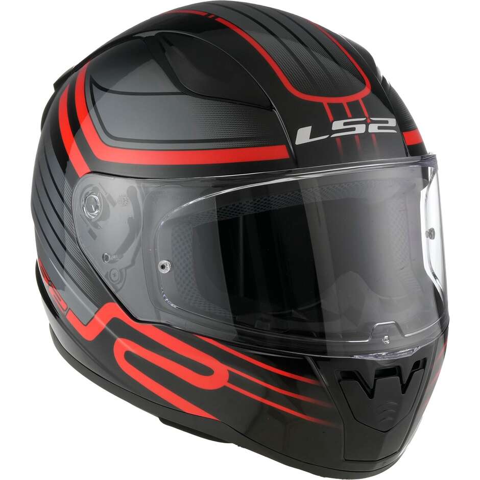 Casco Integrale Moto Ls2 FF353 RAPID 2 Circuit Nero Rosso