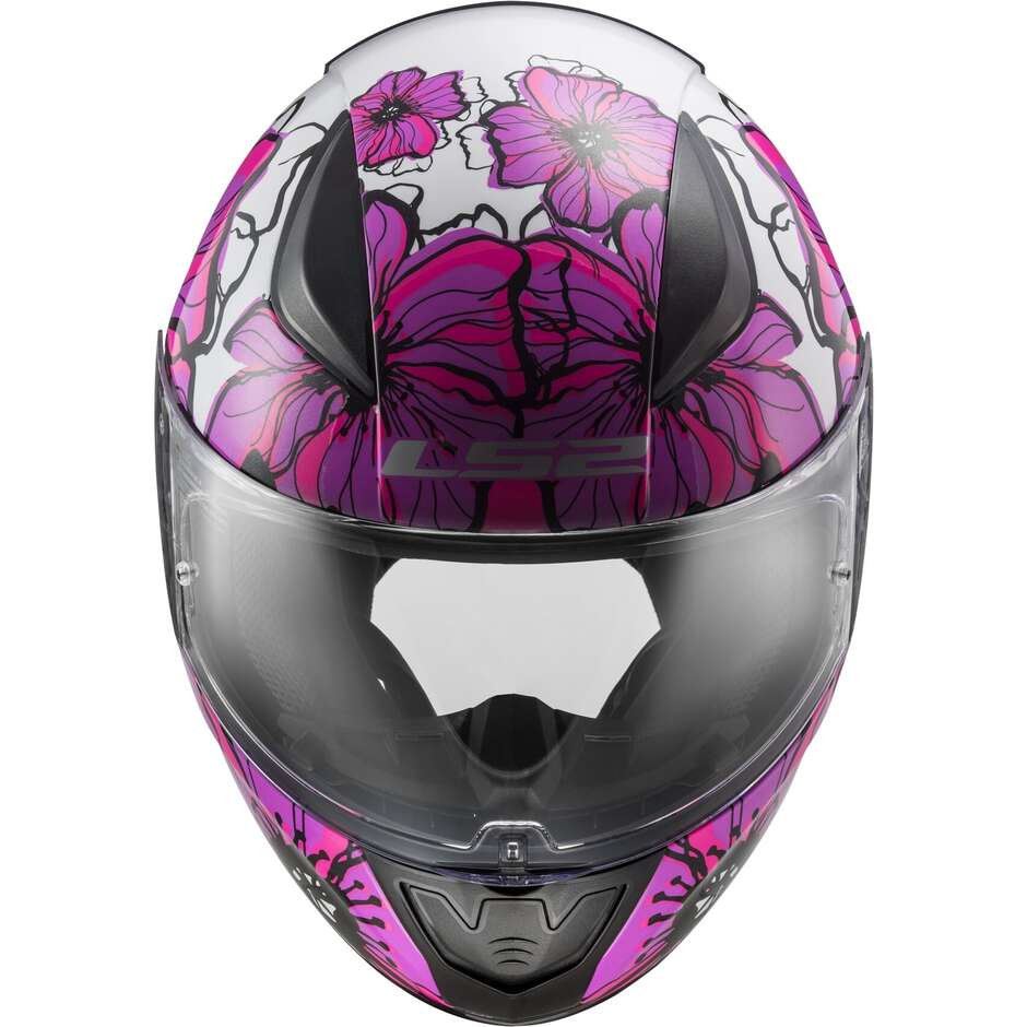 Casco Integrale Moto Ls2 FF353 RAPID 2 Poppies Rosa 