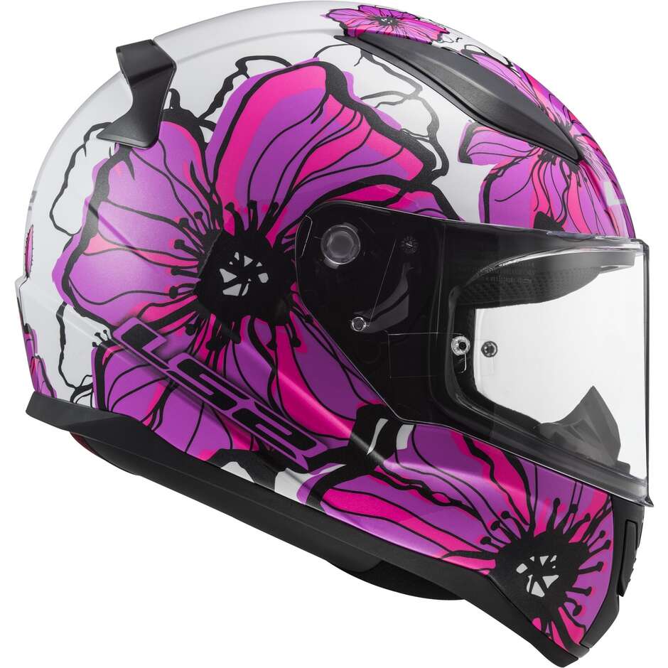 Casco Integrale Moto Ls2 FF353 RAPID 2 Poppies Rosa 