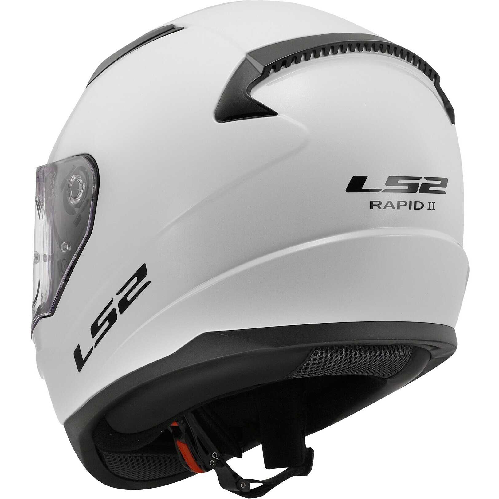 LS2 Rapid Casco Integrale Moto: Bianco, XS, Leggero E Sicuro Con Schermo Anti-Graffio - Foto 3