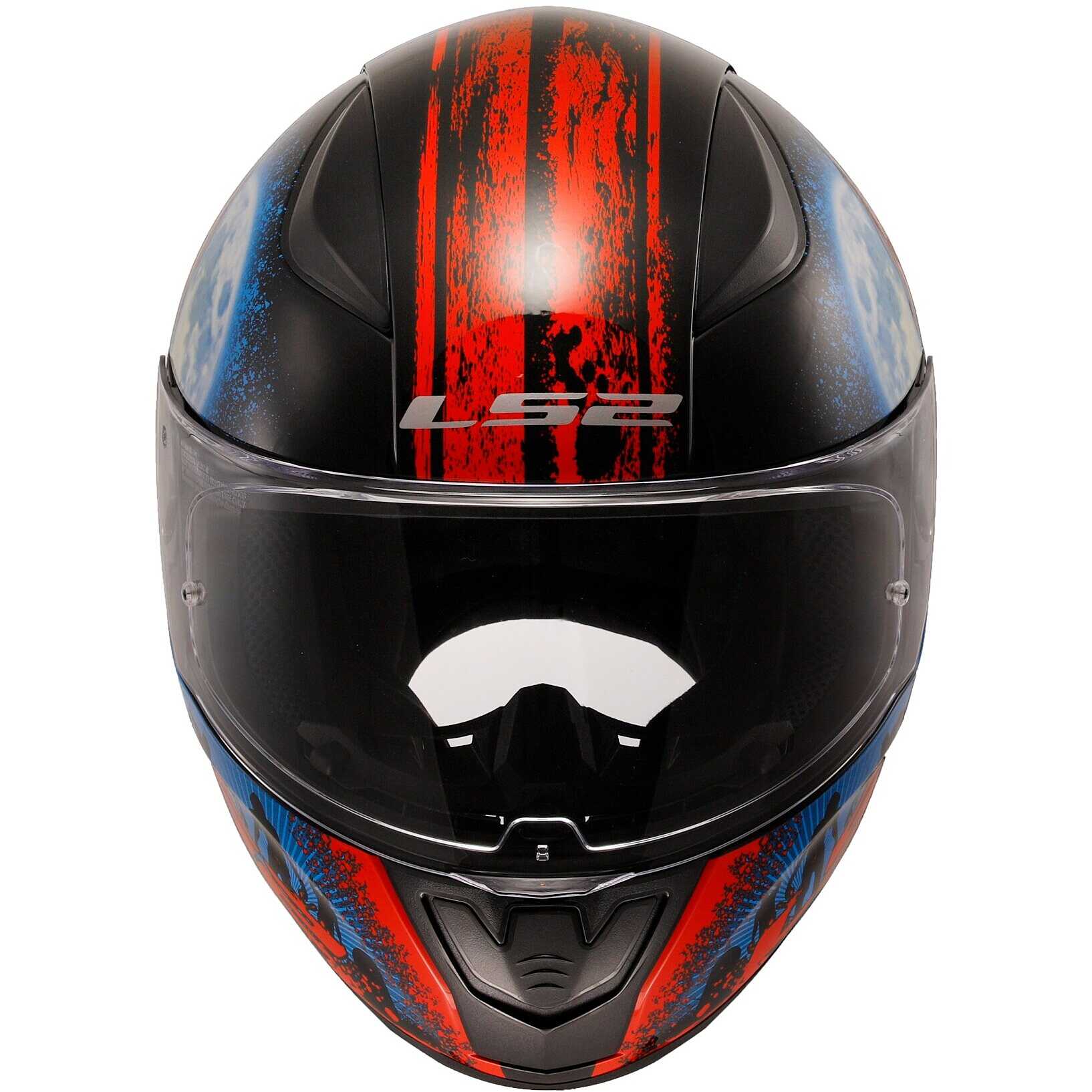 Casco Integrale Moto Ls2 FF353 RAPID 2 Zombie Nero Rosso Vendita