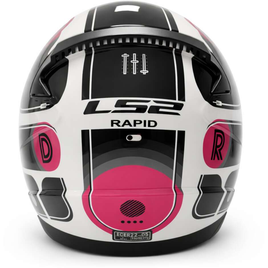 Casco Integrale Moto Ls2 FF353 RAPID BRICK Nero Rosa