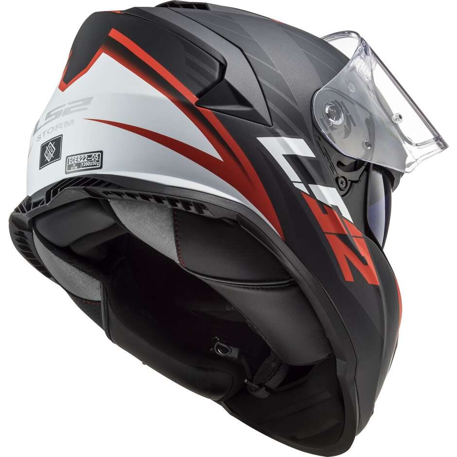 Casco Integrale Moto Ls2 FF800 STORM 2 NERVE Nero Rosso Opaco