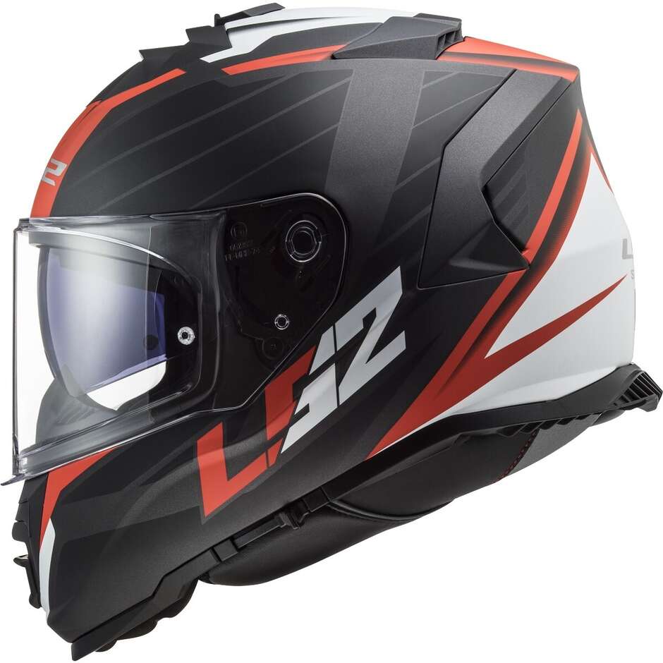 Casco Integrale Moto Ls2 FF800 STORM 2 NERVE Nero Rosso Opaco