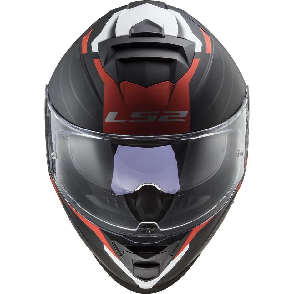 Casco Integrale Moto Ls2 FF800 STORM 2 NERVE Nero Rosso Opaco