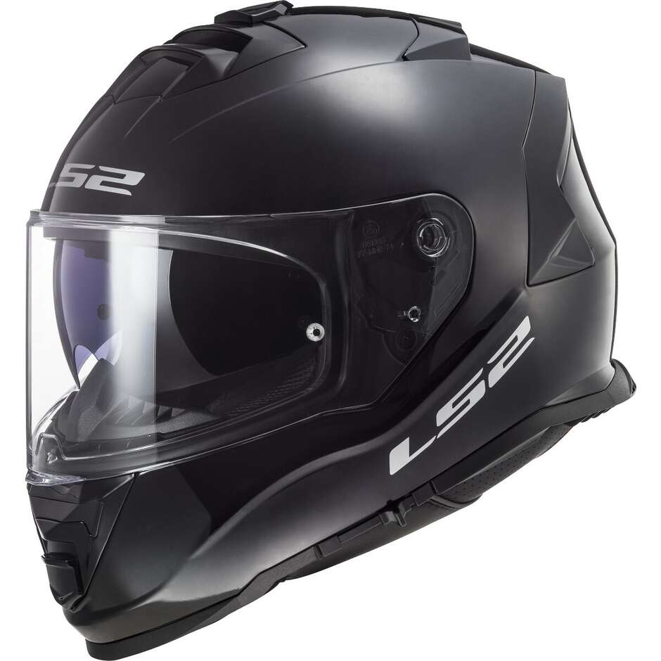 Casco Moto Modulare Omologato P/J Mt Helmet ATOM sv Solid Nero Lucido