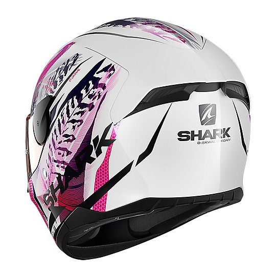 Casco Integrale Moto Shark D-SKWAL 2 Shigan Bianco Rosa Nero