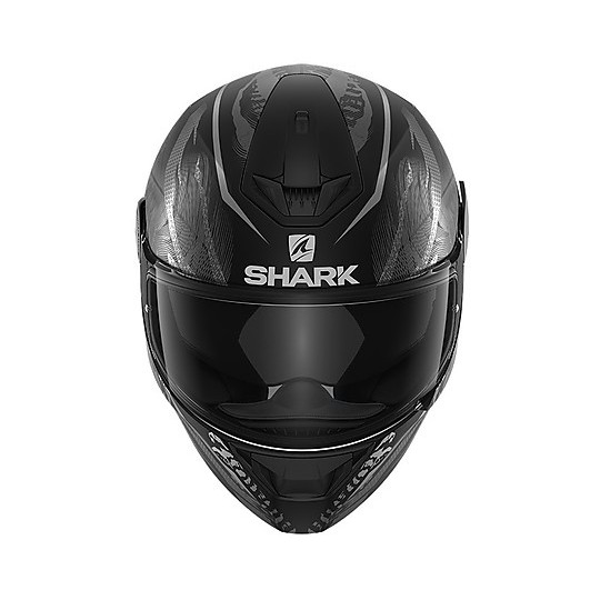 Casco Integrale Moto Shark D-SKWAL 2 Shigan Mat Nero Silver Opaco