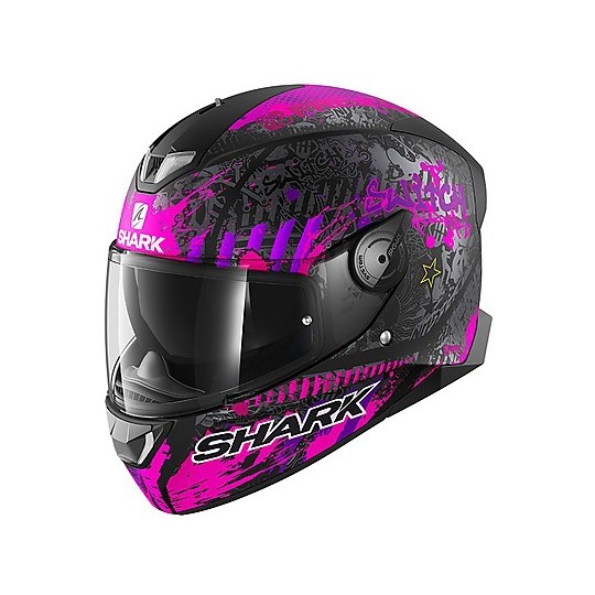 Casco integrale donna moto Shark D-SKWAL 2 DAVEN fucsia pink lady helmet  casque