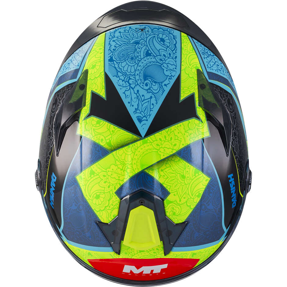 Casco Integrale MT Helmets TARGO S DANISH 26 BRASIL C3 Replica Verde Lucido