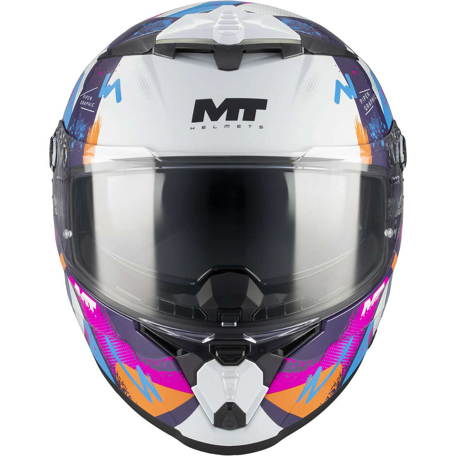 Casco Integrale MT Helmets THUNDER 4 R SV PIPEN C8 Multicolore Rosa Lucido