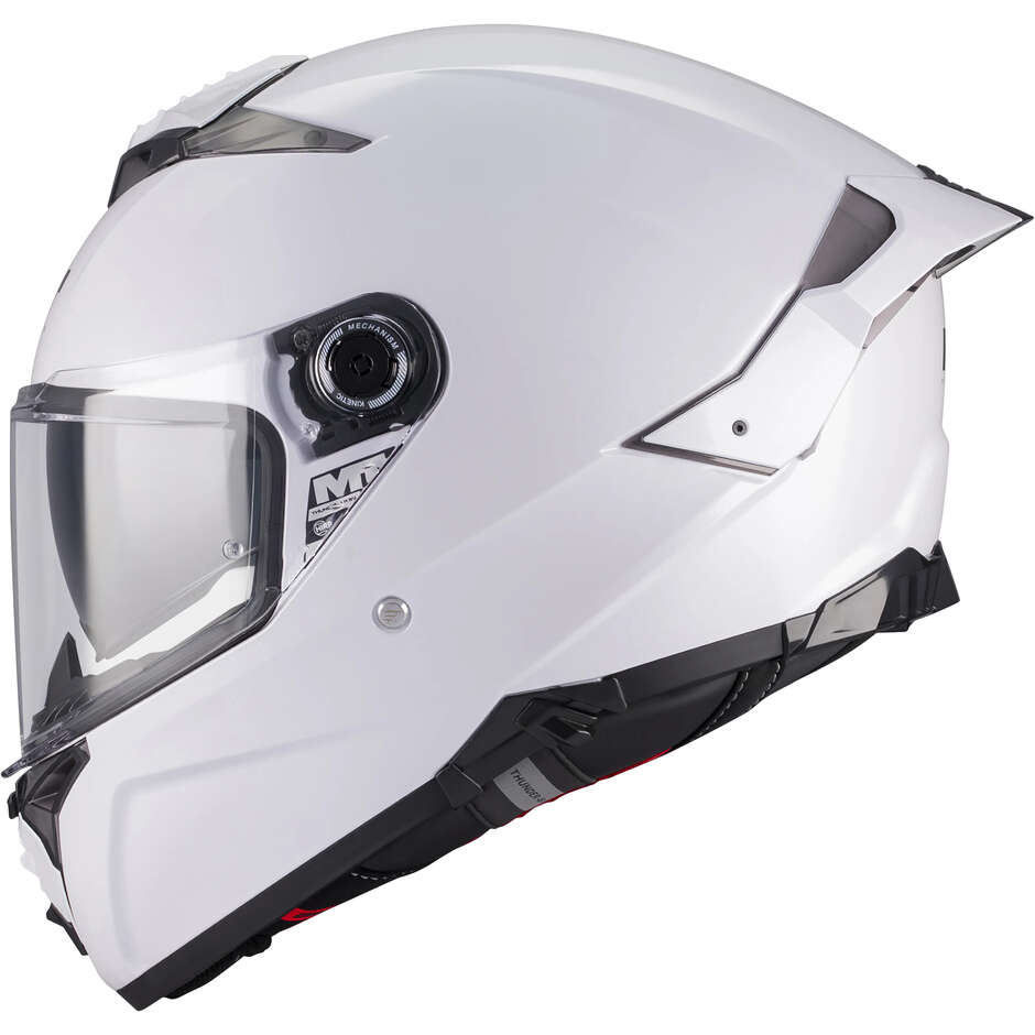 Casco Integrale MT Helmets THUNDER 4 R SV PURE A0 Bianco Lucido