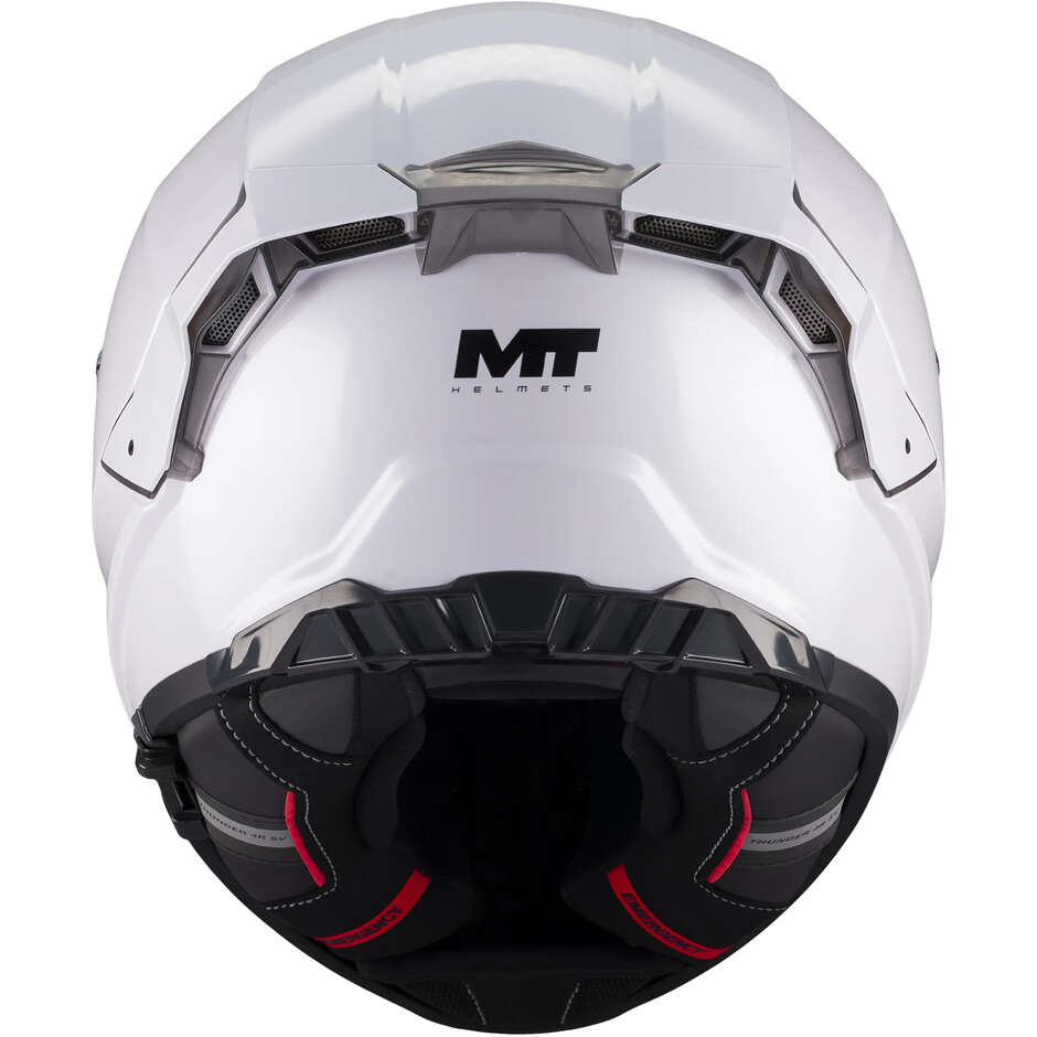 Casco Integrale MT Helmets THUNDER 4 R SV PURE A0 Bianco Lucido