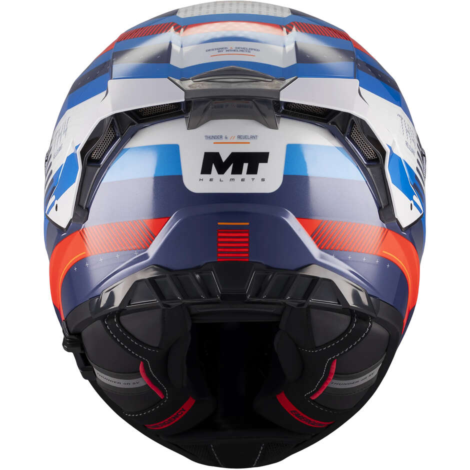 Casco Integrale MT Helmets THUNDER 4 R SV RELEVANT C5 Multicolore Blu Lucido