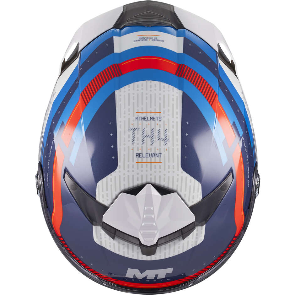 Casco Integrale MT Helmets THUNDER 4 R SV RELEVANT C5 Multicolore Blu Lucido