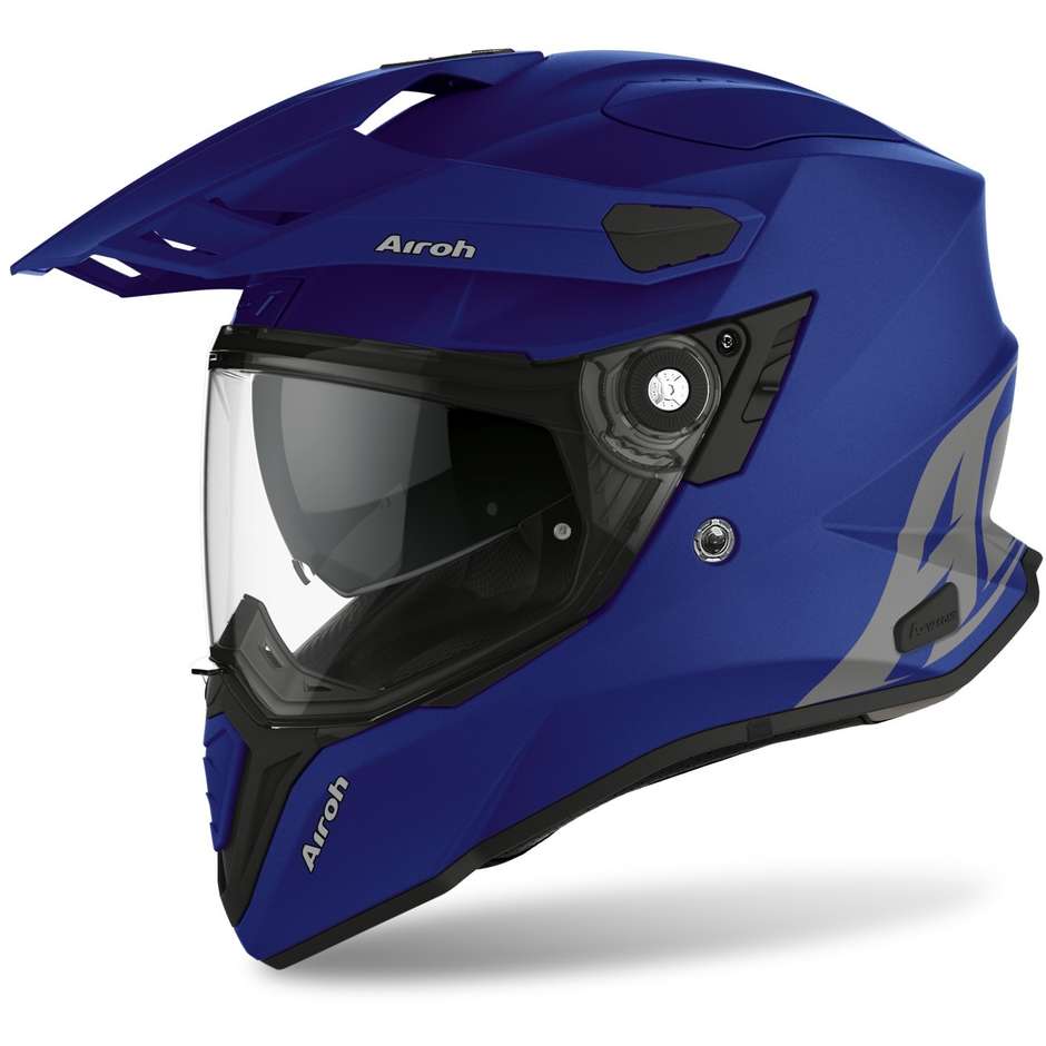 Casco Integrale On-Off Moto Touring Airoh COMMANDER Color Blu Opaco