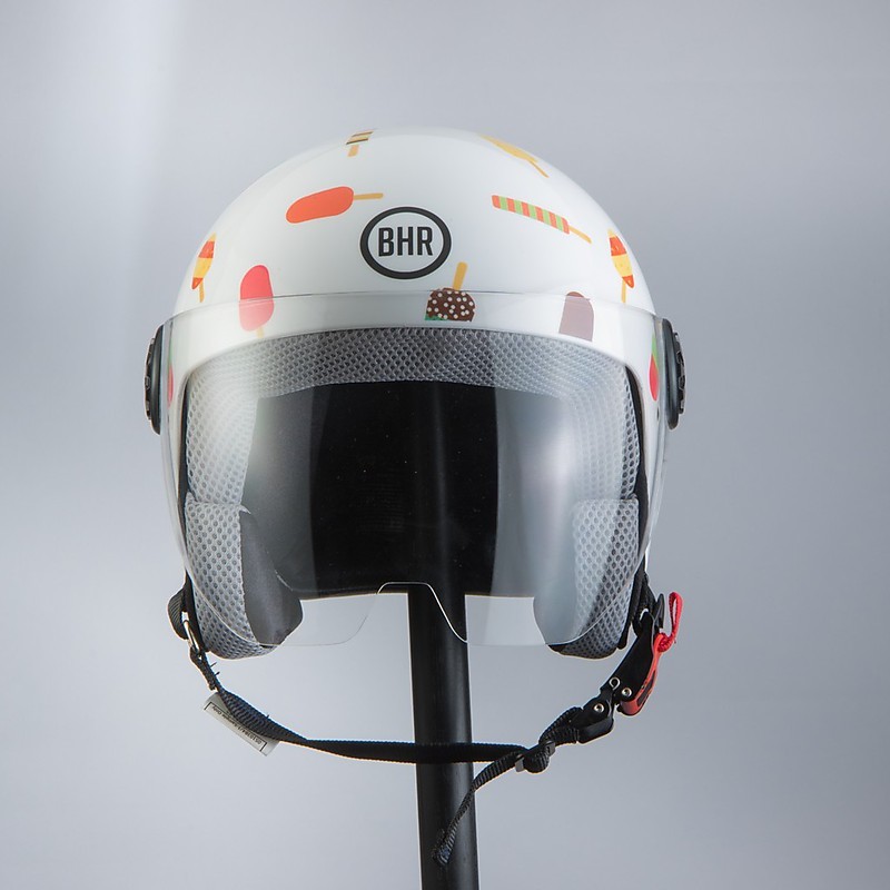 BHR Demi-Jet Motorhelm voor kinderen, 806 KID, ECE-getest, scooterhelm
