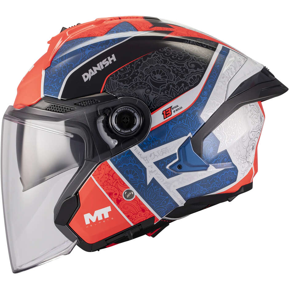 Casco Jet MT Helmets COSMO SV DANISH 26 SEASON C5 Replica Lucido