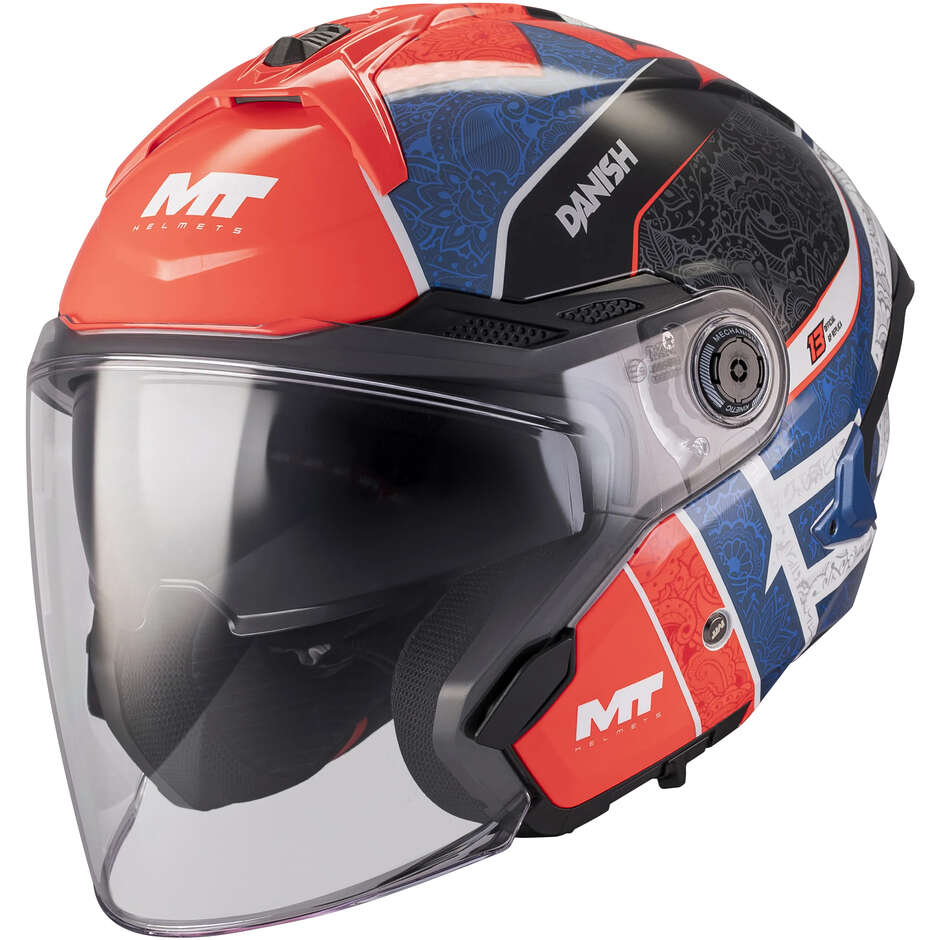 Casco Jet MT Helmets COSMO SV DANISH 26 SEASON C5 Replica Lucido