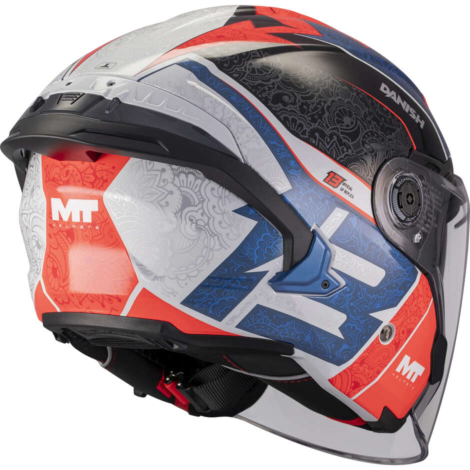 Casco Jet MT Helmets COSMO SV DANISH 26 SEASON C5 Replica Lucido