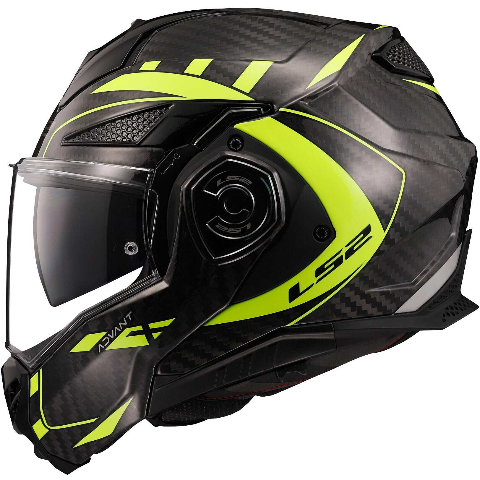 Caschi Ls2 Casco Modulare LS2 ADVANT X CARBON FUTURE Rosso Lucido