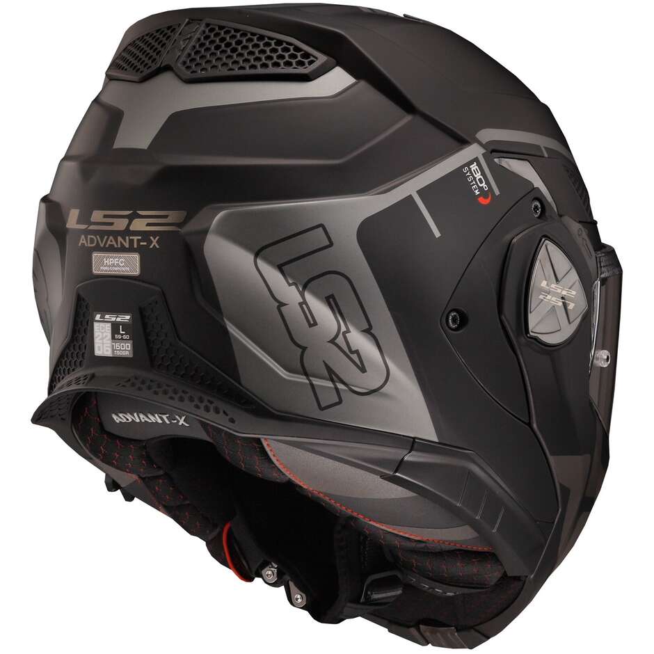 Casco Modulare In HPFC Omologato P/J Ls2 FF901 ADVANT X METRYK Titanio Opaco