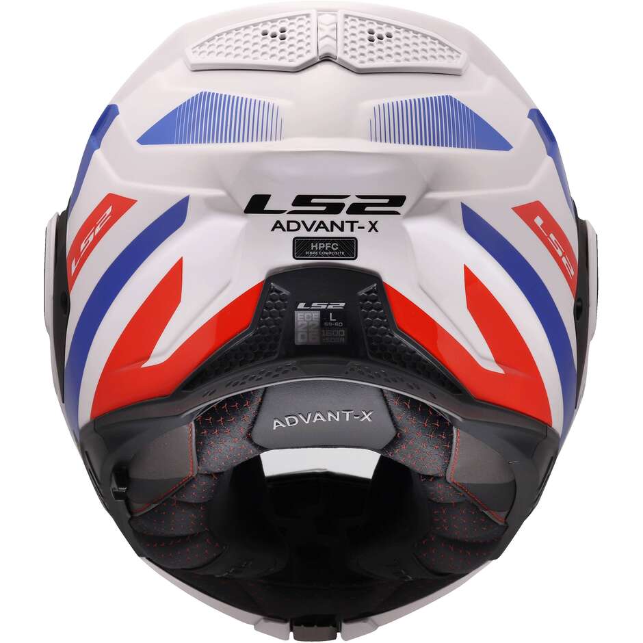 Casco Modulare In HPFC P/J LS2 FF901 ADVANT X NOVA Bianco Blu Rosso