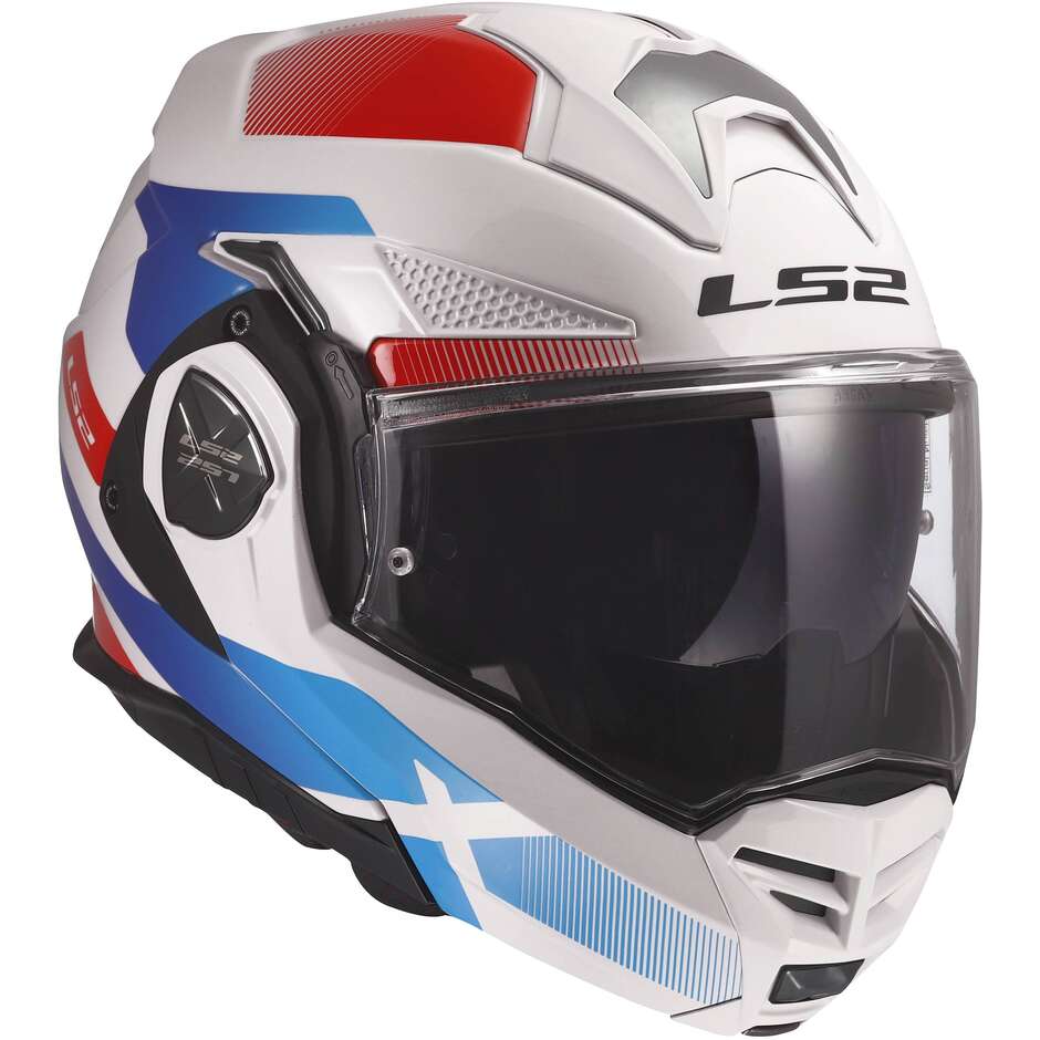 Casco Modulare In HPFC P/J LS2 FF901 ADVANT X NOVA Bianco Blu Rosso