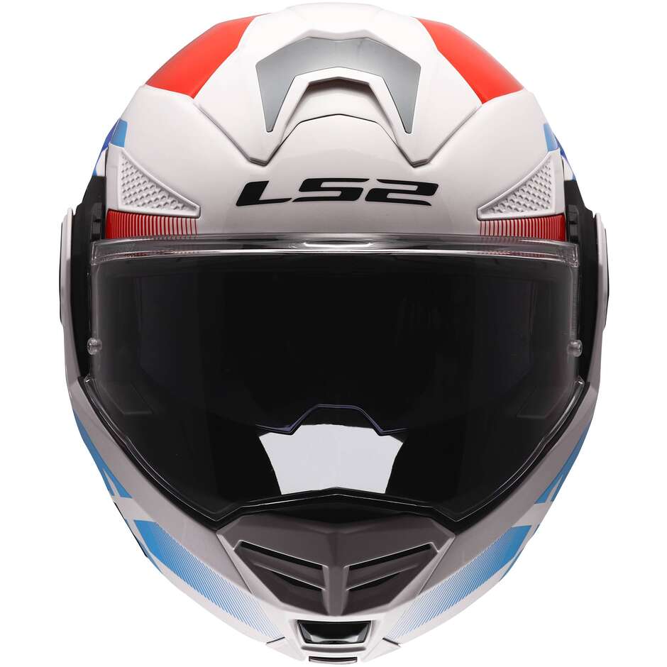 Casco Modulare In HPFC P/J LS2 FF901 ADVANT X NOVA Bianco Blu Rosso