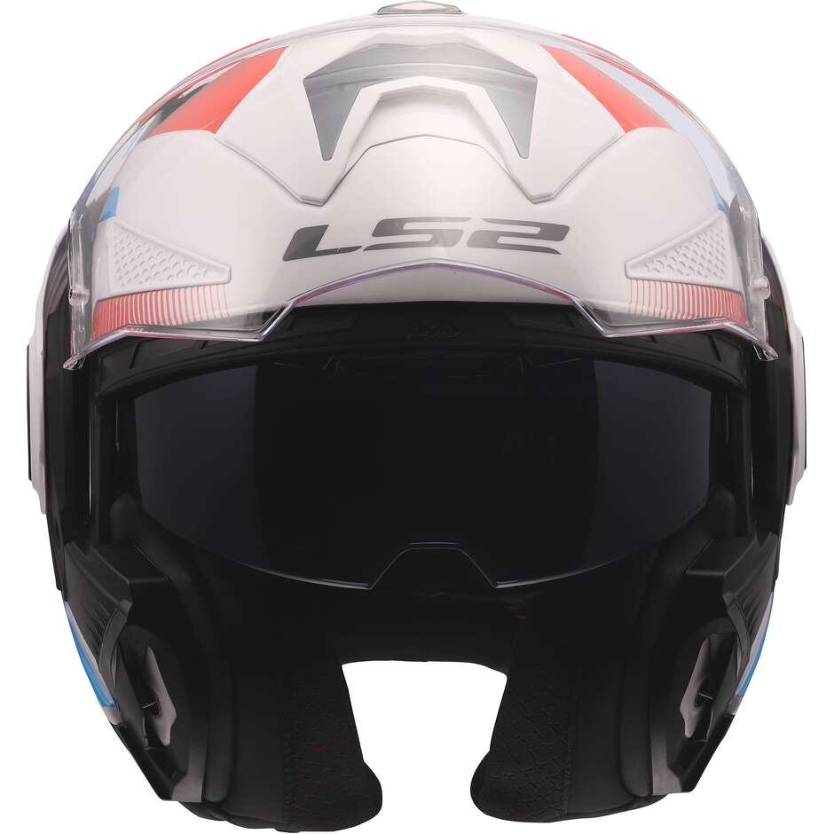 Casco Modulare In HPFC P/J LS2 FF901 ADVANT X NOVA Bianco Blu Rosso