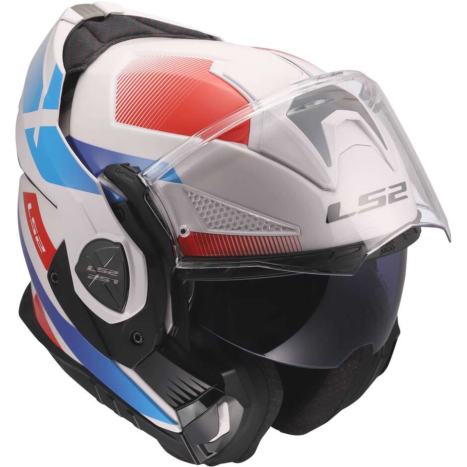 Casco Modulare In HPFC P/J LS2 FF901 ADVANT X NOVA Bianco Blu Rosso