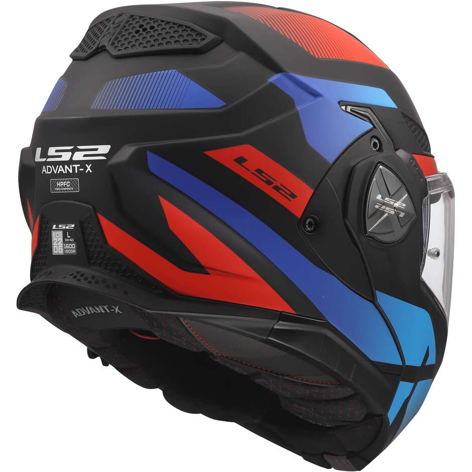 Casco Modulare In HPFC P/J LS2 FF901 ADVANT X NOVA Nero Rosso Blu