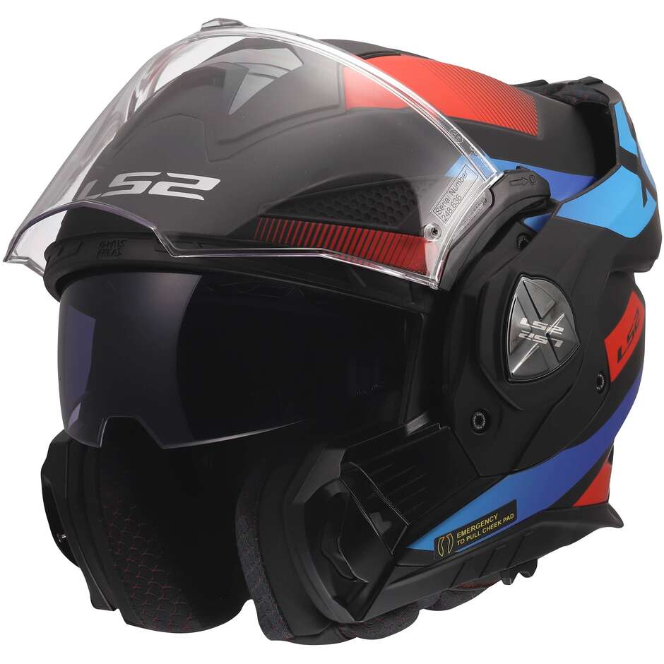 Casco Modulare In HPFC P/J LS2 FF901 ADVANT X NOVA Nero Rosso Blu