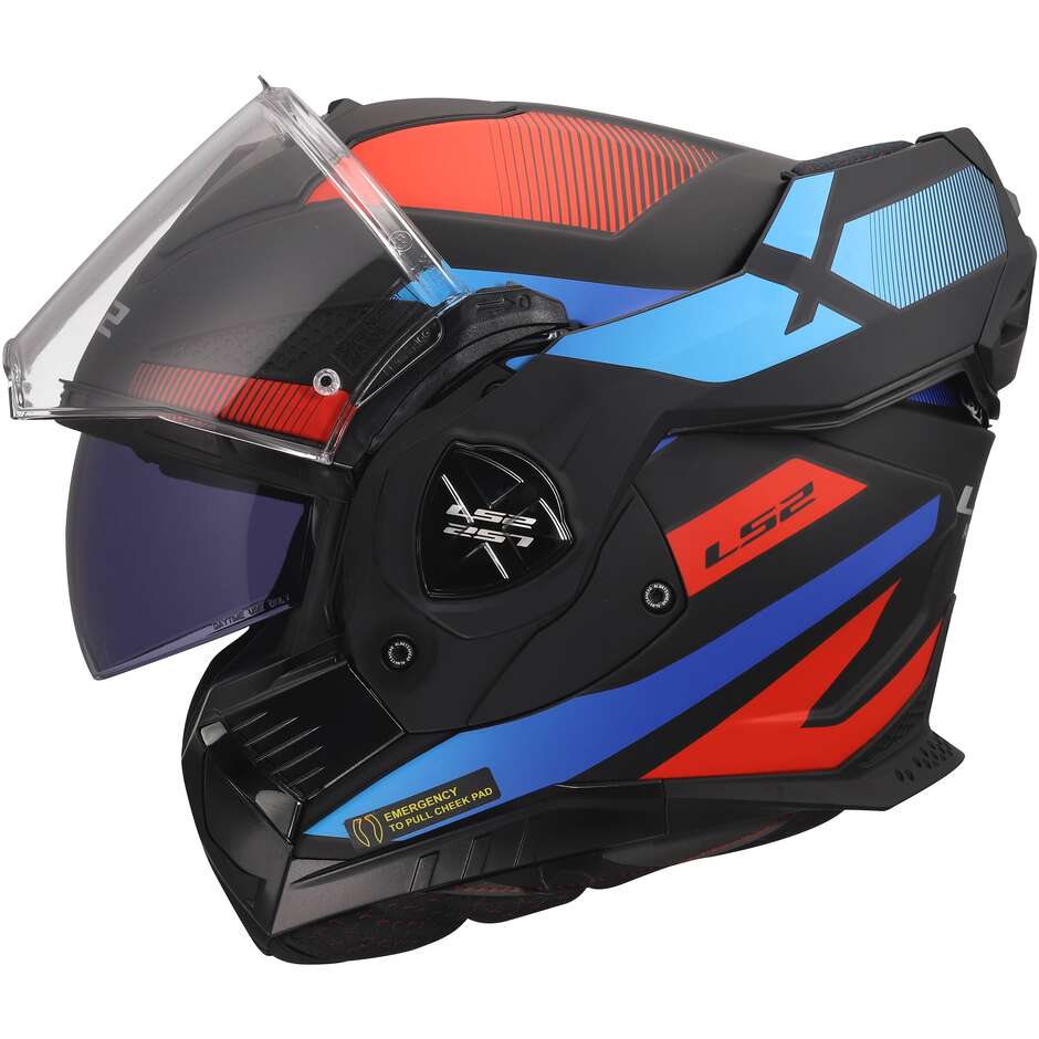 Casco Modulare In HPFC P/J LS2 FF901 ADVANT X NOVA Nero Rosso Blu