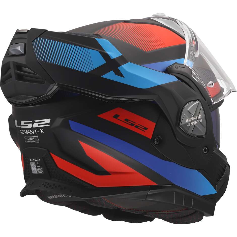 Casco Modulare In HPFC P/J LS2 FF901 ADVANT X NOVA Nero Rosso Blu