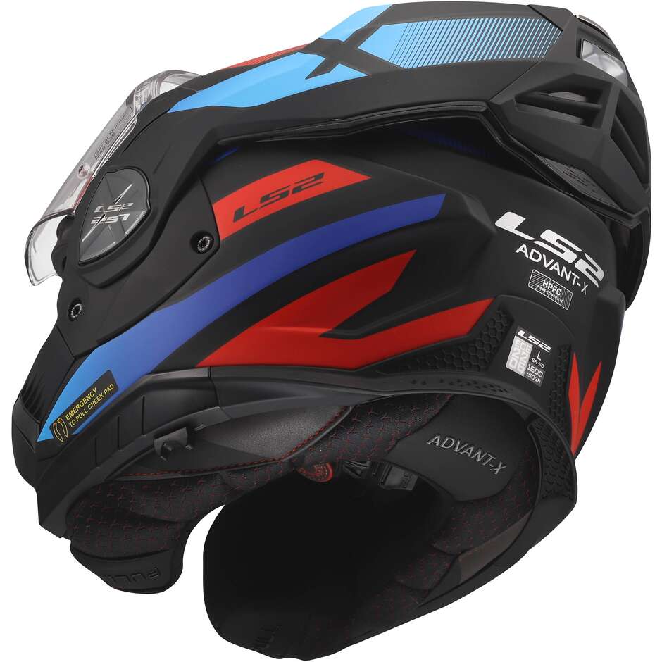 Casco Modulare In HPFC P/J LS2 FF901 ADVANT X NOVA Nero Rosso Blu