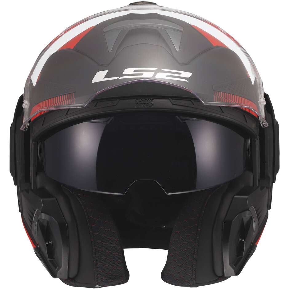 Casco Modulare In HPFC P/J LS2 FF901 ADVANT X NOVA Nero Rosso