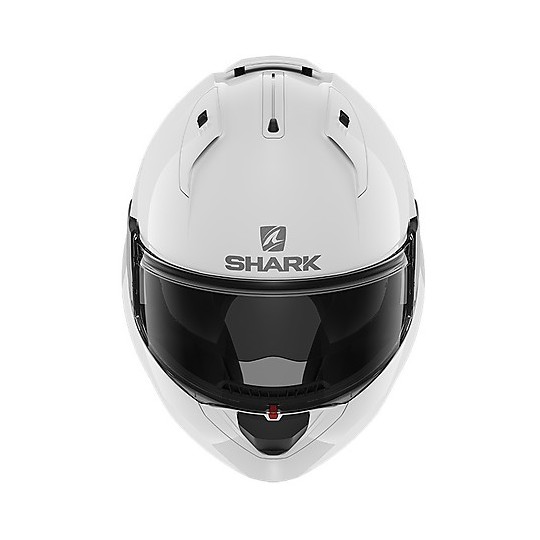 Casco Modulare Mentoniera Ribaltabile Moto Shark EVO ES Blank Bianco
