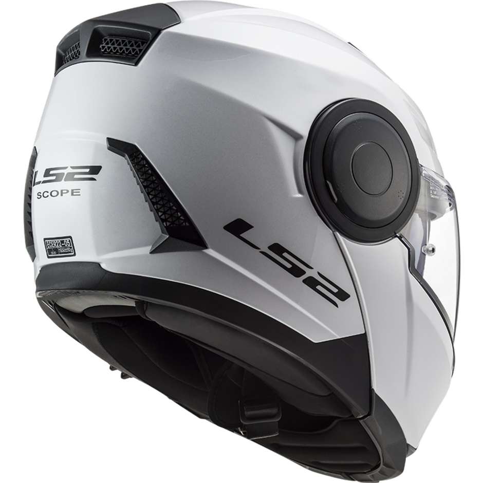 Casco Modulare Moto Doppia Visiera  Ls2 FF902 SCOPE Solid Bianco 