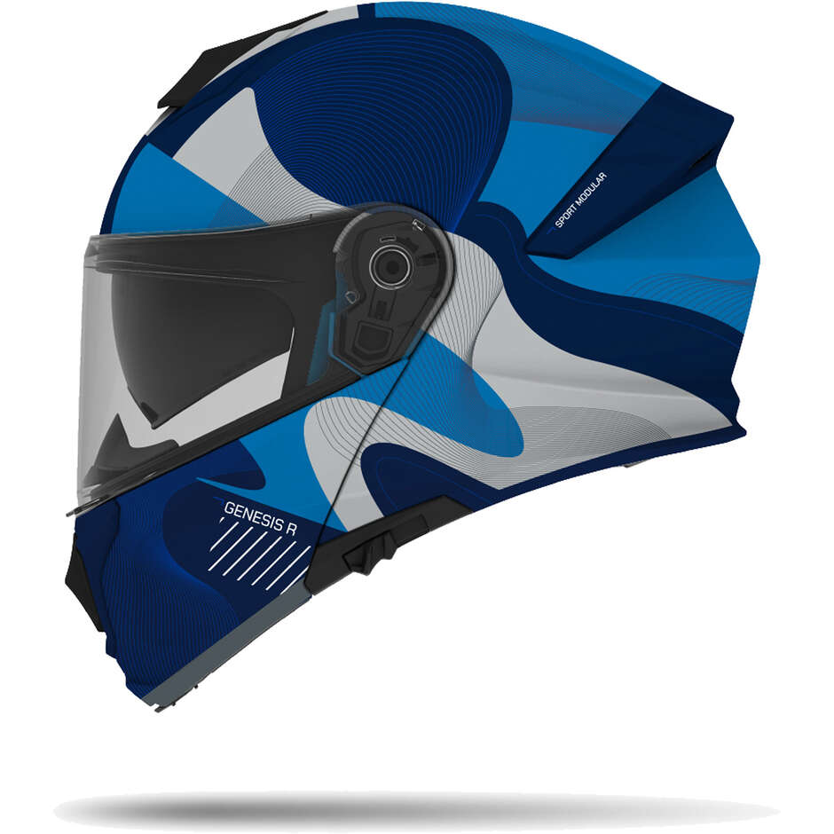 Casco Modulare MT Helmets GENESIS R SV LANCER C7 Blu Azzurro Opaco