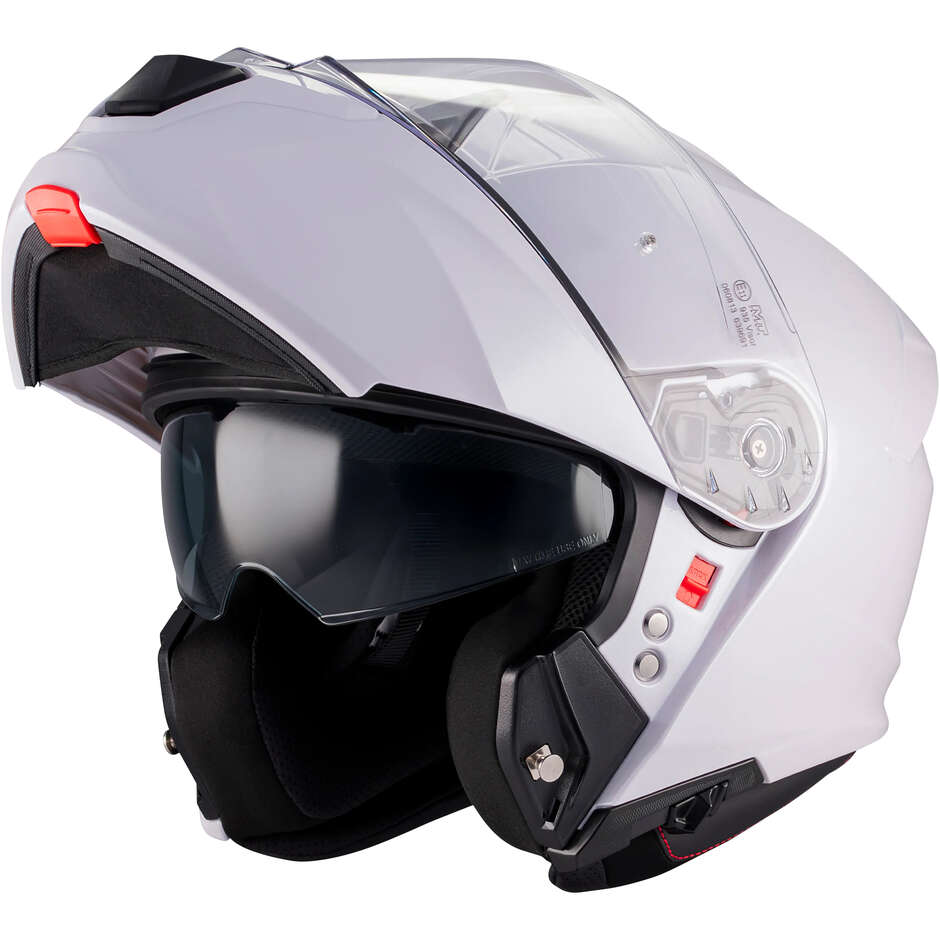 Casco Modulare MT Helmets GENESIS R SV PURE A0 Bianco Lucido