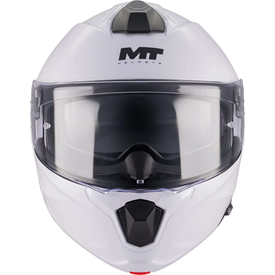 Casco Modulare MT Helmets GENESIS R SV PURE A0 Bianco Lucido