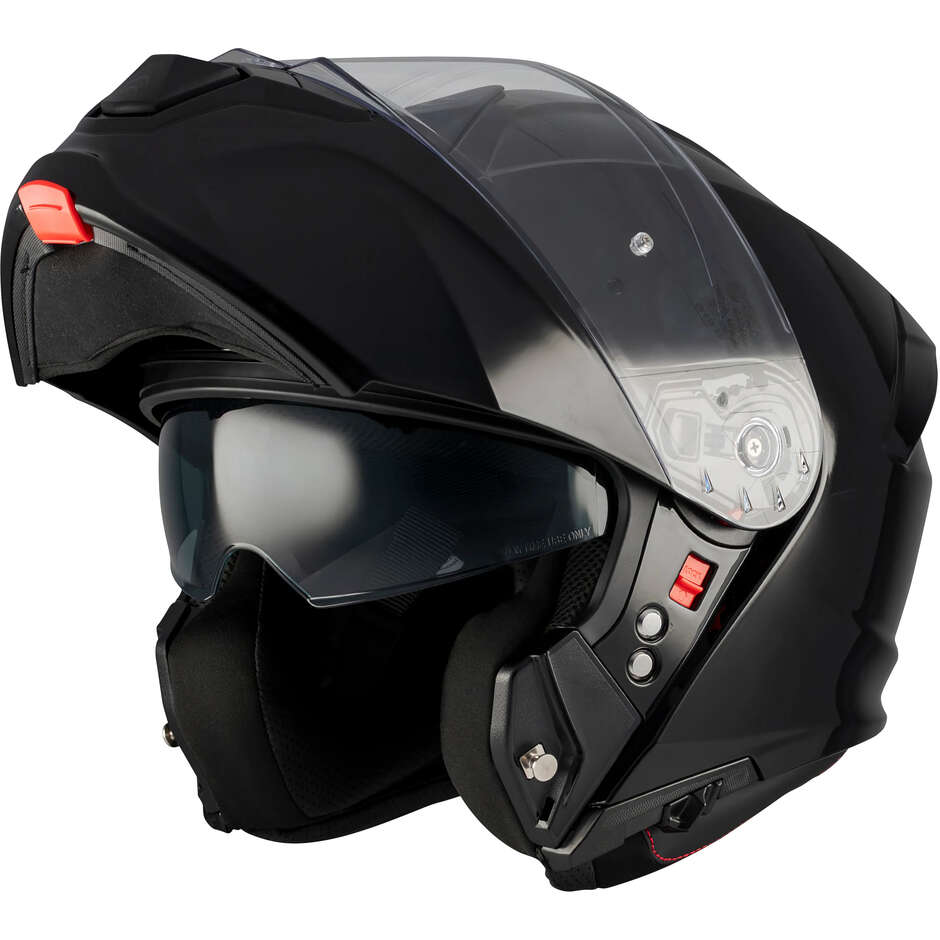 Casco Modulare MT Helmets GENESIS R SV PURE A1 Nero Lucido