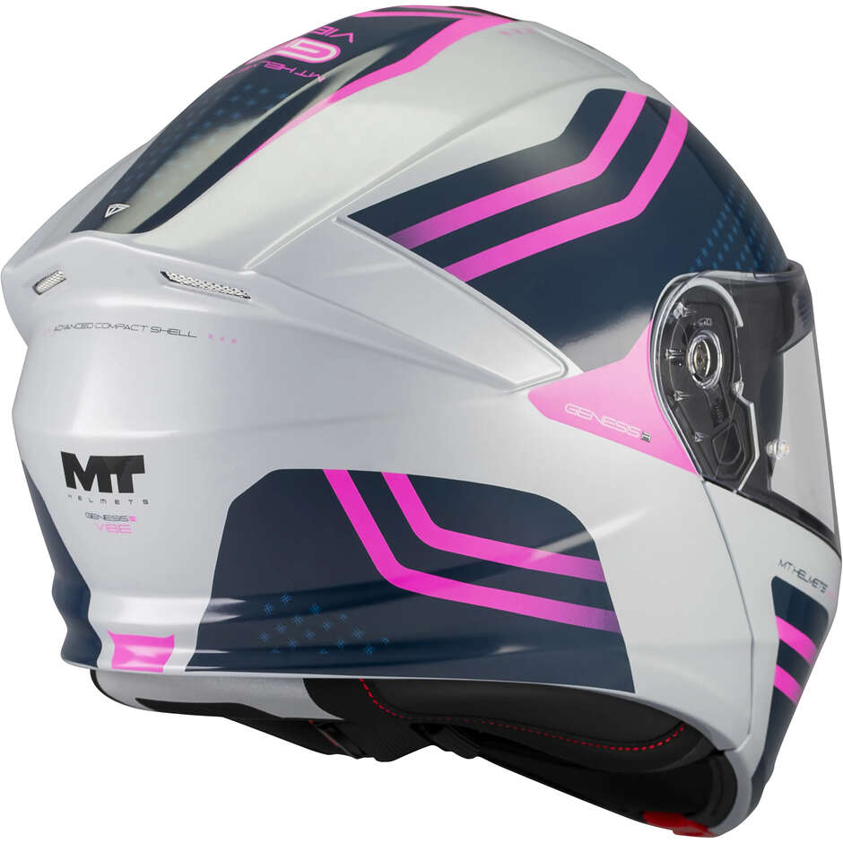 Casco Modulare MT Helmets GENESIS R SV VIBE C8 Multicolore Lucido