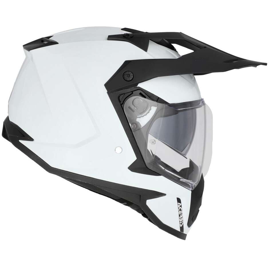 Casco Moto Adventure Acerbis Assault Mono Bianco