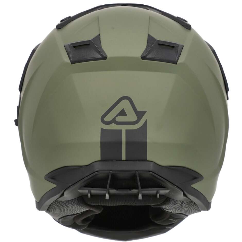 Casco Moto Adventure Acerbis Assault Mono Verde Militare