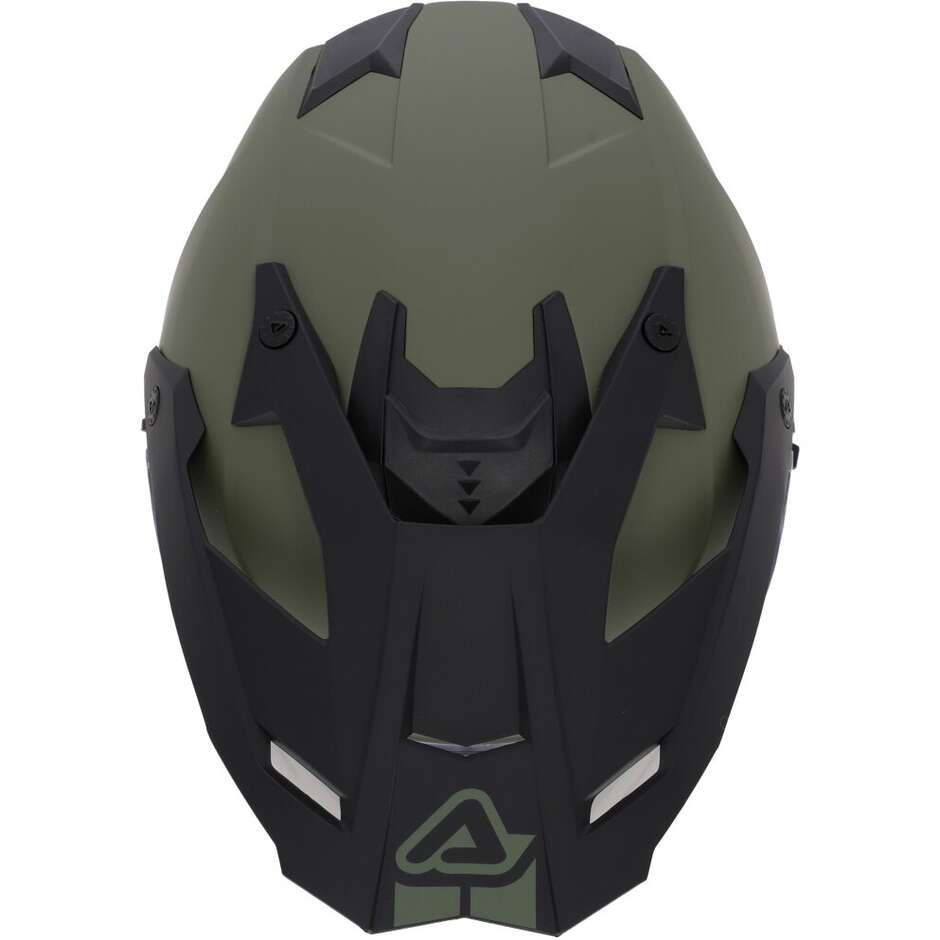 Casco Moto Adventure Acerbis Assault Mono Verde Militare
